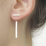 Silver T Bar Ear Jacket