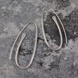 Paperclip Medium Silver Drop Earrings