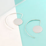 Disc Geometric Drop Earrings
