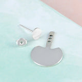 Round Silver Ear Jackets