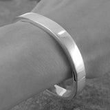 Chunky Solid Silver Hinged Bangle