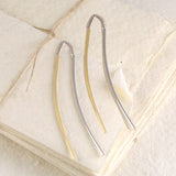 Silver and Gold Drop Earrings