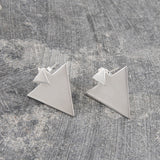 Geometric Silver Triangle Ear Jacket