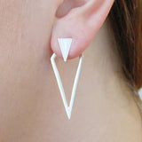 Triangle Silver Ear Jackets