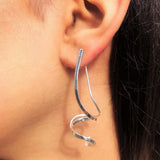 Spiral Drop Dangle Ear Jackets