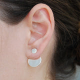 Round Silver Ear Jackets