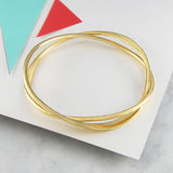 Interwoven Gold Bangle