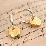 Organic Round Gold Hoop Earrings