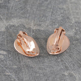 Petal Rose Gold Clip On Earrings