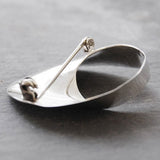 Swirl Silver Designer Brooch