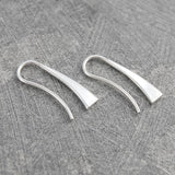Flare Tiny Silver Drop Earrings