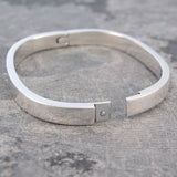 Chunky Solid Silver Hinged Bangle