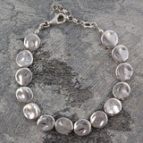 Organic Round Silver Statement Necklace