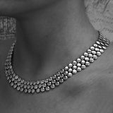 Scales Chunky Silver Necklace