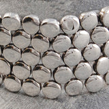 Large Scales Chunky Silver Bracelet