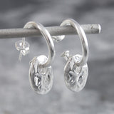 Organic Pebble Silver Hoop Earrings