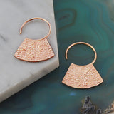 Grecian Rose Gold Hoop Earrings
