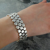 Scales Chunky Silver Bracelet