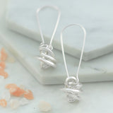 Angular Silver Knot Necklace