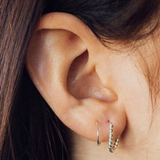Double Hoop Rope Spiral Earrings
