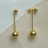 Silver Ball Ear Jackets