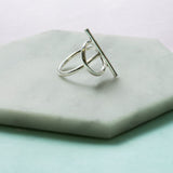 Sterling Silver T Ring