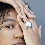 Sterling Silver Chunky Sphere Ring
