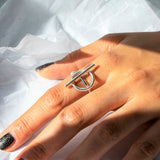 Sterling Silver T Ring