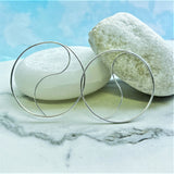 Large Minimalist Wire Hoop Earrings