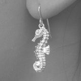 Silver Seahorse Earrings