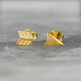 Gold Arrow Stud Earrings