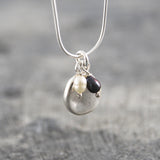 Round Pearl Silver Necklace
