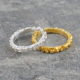 Pyrite Contemporary Silver Ring