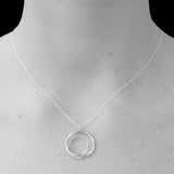 Tapered Round Silver Pendant