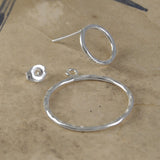 Silver Hoop Ear Jackets