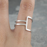 Sterling Silver Geometric Ring