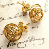 Nest Gold Stud Earrings