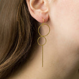 Gold Bubble Statement Drop Earrings