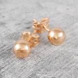 Large Silver Ball Stud Earrings