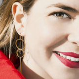 Gold Bubble Statement Drop Earrings