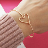 Rose Gold Heart Bangle