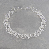 Planet Ring Chain Sterling Silver Necklace