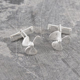 Silver Propeller Nautical Cufflinks