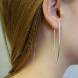 Tusk Gold and Silver Drop Earrings