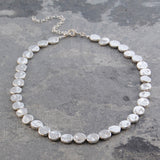 Organic Round Silver Statement Necklace