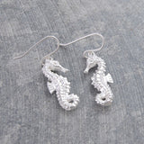 Silver Seahorse Earrings