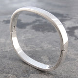 Chunky Solid Silver Hinged Bangle
