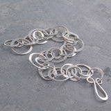Planet Ring Chain Long Drop Earrings