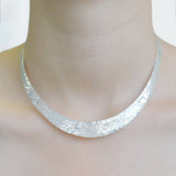 Textured Classic Silver Choker