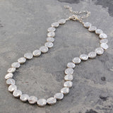 Organic Round Silver Statement Necklace